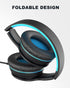 Elecder i45 Black Wired Headphones, Immersive Hi-Fi Stereo Bass, Lightweight and Folding, 4.9ft Nylon Woven Rope, Ideal for School, Travel, Home, ...