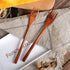 Wooden Spoon Fork Knife Eating Flatware Set Portable Utensil Set with Case, Reusable Wooden Cutlery Travel Utensils Set, 2 Spoons and 2 Forks and ...