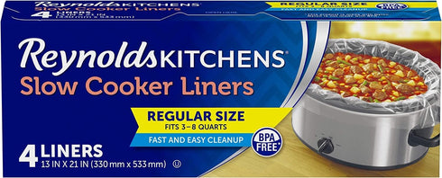 Reynolds Slow Cooker Liners, Regular Size, 4 CT, (Pack of 3)...