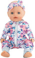 SOTOGO 5 Sets Doll Clothes Outfits Jumpsuits with 5 Headbands for 14 to 17 Inch New Born Baby Doll, 15 Inch Baby Doll and American 18 Inch Doll Cl...