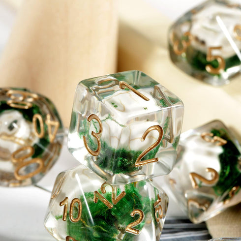 Skull DND Dice, DNDND 7PCS Resin Dice Set with Velvet Pouch for Dungeons and Dragons D&D Role Playing Games and Tabletop Games ?Skull...