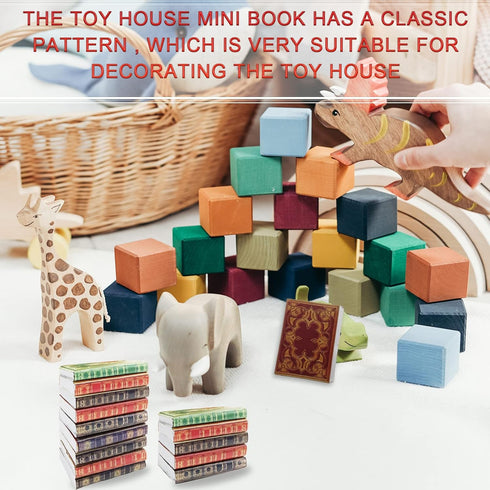30 Pieces 1: 12 Scale Miniature Books Dollhouse Books Miniature Books for Dolls House Dolls House Miniatures Writable Page-Turnable Reusable Minat...