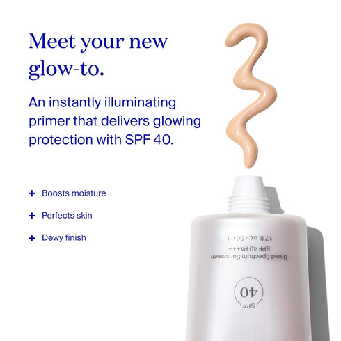 Supergoop! Glowscreen (SPF 40) - 0.5 fl oz - Glowy Primer + Broad Spectrum Sunscreen - Adds Instant Glow - Helps Filter Blue Light - Boosts Hydrat...