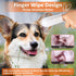 OBSEDE Ear Cleaner Finger Wipes, Grooming Kit Care for Dogs and Cats Regular Soothing Odor Control Reduce Dirt Wax Build Up Pet Supplies Easy to U...