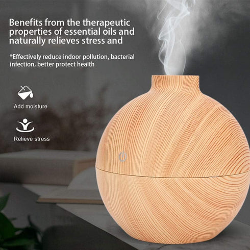 Mini Humidifiers, 130ml USB LED Aroma Essential Oil Diffuser Dry Burning Resistant Desktop Humidifier Aromatherapy Fragrant Oil Humidifier Vaporiz...