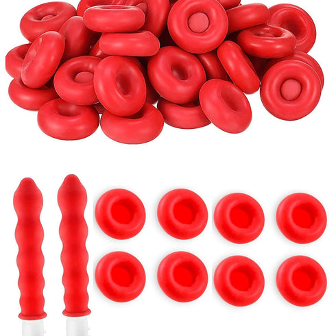 Red Caulk Cap Caulk Saver Cap Caulk Finishing Tool Adhesive Caulk Saver Caps Universal Caulking Tube Covers Tube Caps for Sealing and Preserving O...