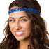 Hipsy Women's Adjustable Non Slip Skinny Wave & Wide Bling Glitter Headband Mixed 3-pack (Mixed Royal Blue)...