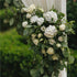 Auihiay 26 Pieces Hydrangea Artificial Flowers Silk Hydrangea Flowers Artificial Flowers Heads with Stems for Home Wedding Party Decorations (Ivor...