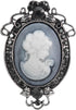 Gyn&Joy Vintage Inspired Cameo Victorian Lady Maiden Crystal Rhinestone Flower Brooch Pin BZ091...