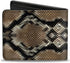 Buckle-Down Men's PU Bifold Wallet-Snake Skin 1, Multicolor, 4.0" x 3.5"...