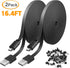 2 Pack 16.4FT Power Extension Cable Compatible with WyzeCam,WyzeCam Pan,WYZE Cam OG,KasaCam Indoor,NestCam Indoor,Blink,Amazon Cloud Cam,USB to Mi...