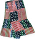 Rosemarie Collections Women's Red White And Blue 4th Of July Satin Stripe USA Fashion Scarf, 60" American Flag Stars Stripes...