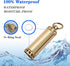 Pill Holder Keychain Container,Portable Mini Brass Waterproof Pill Box for Purse Pocket,Small Pill Case for Outdoor Travel Camping Daily Use...