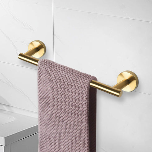 NearMoon Bathroom Towel Bar, Bath Accessories Thicken Stainless Steel Shower Towel Rack for Bathroom, Towel Holder Wall Mounted (1 Pack, Brushed G...