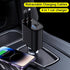 Retractable Car Charger, 4 in 1 Fast Charging Car Charger 60W, Retractable Cable and 2 USB Ports Car Charger Adapter Compatible with iPhone 15 14 ...