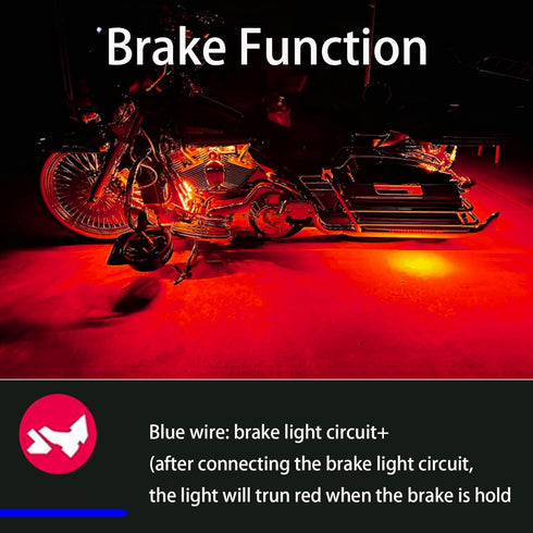 18 Kinds of Color Dual Remote RGB Music Controller for Motorcycle LED Accent Strip Light with Brake Function...