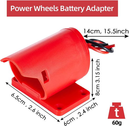 Power Wheels Battery Adapter for Milwaukee M12 12V Dock Power Connector 12 Gauge Robotic...