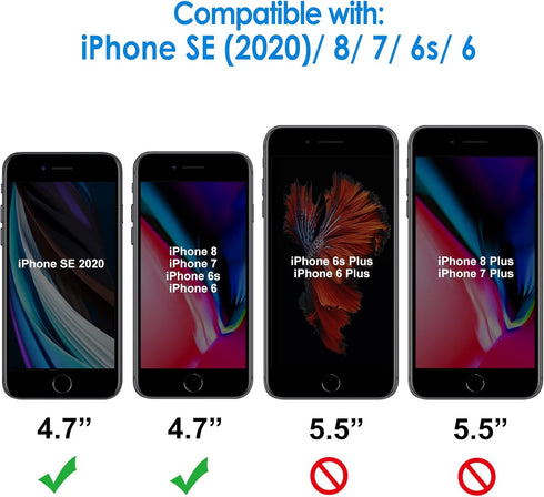 JETech 3-Pack Screen Protector for iPhone SE 3/2 (2022/2020 Edition), iPhone 8, iPhone 7, iPhone 6s, and iPhone 6, Tempered Glass Film, 4.7-Inch.....