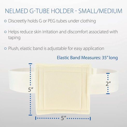 Core Products NelMed G-Tube Holder – Feeding Tube Belt Holder for PEG, G, J Tubes – Adjustable, Discreet Support for Tube Feeding – Small/Medium (...