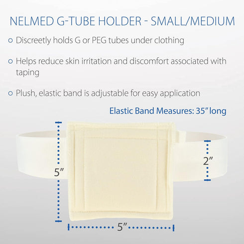 Core Products NelMed G-Tube Holder – Feeding Tube Belt Holder for PEG, G, J Tubes – Adjustable, Discreet Support for Tube Feeding – Small/Medium (...