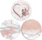 Foldable Phone Stand 360° Swivel Grips Phone iPhone Handle Tablet(3 Pack) - White Heart Rose Gold Geometric Rose Gold Marble...