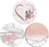 Foldable Phone Stand 360° Swivel Grips Phone iPhone Handle Tablet(3 Pack) - White Heart Rose Gold Geometric Rose Gold Marble...
