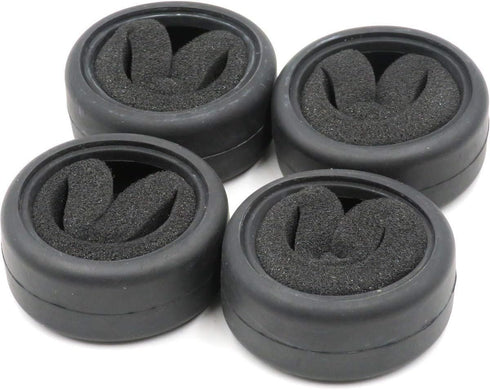 hobbysoul 4pcs RC 1/10 On Road Slick Tire Rubber Tyre Fit for 1:10 Touring Drift Car Wheel Rim …...