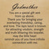Godmother Gift - Bead for Godmother Bracelet with Message Card & Gift Box - Godmother Gifts from Godchild...