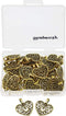 Shapenty Metal Heart Charms Beads Bulk for DIY Craft Pendants Bracelet Necklace Earring Keychain Jewelry Making Finding Accessory, 50PCS (Antique ...