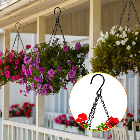 6 Pack 9.5 Inch Hanging Chain for Bird Feeders, Planters, Lanterns, Wind Chimes, Billboards, Chalkboards and Ornaments (Black)...