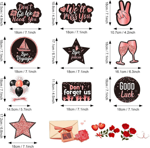 Outus 30 Pieces We Will Miss You Going Away Farewell Banner Decoration Farewell Party 2025, Good Luck Decorations for Coworker Glitter for Retirem...
