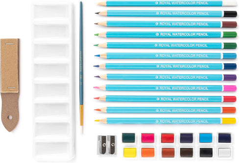 Royal & Langnickel Royal Watercolor Pencils/Cakes Set of 29 PCs...