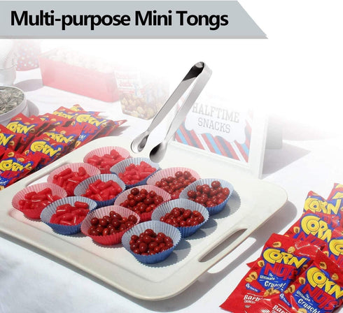 Ice Tongs Sugar Cubes Tongs - 12 Pack Stainless Steel Small Serving Tongs for Appetizers Coffee Tea Party...