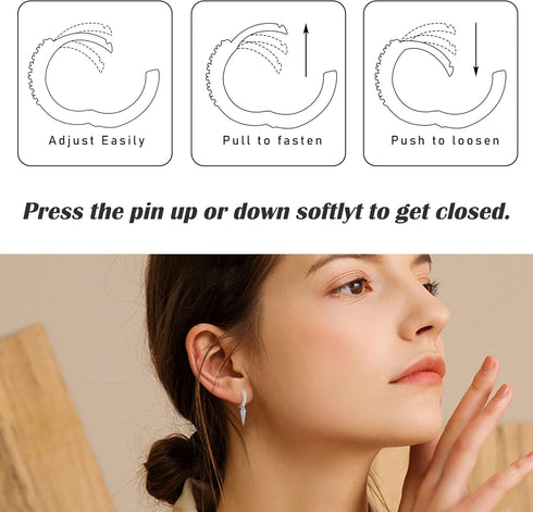 Sanfenly 14 Pairs Studs Earrings and Hoops Set Silver Gold Plated Dangle Chain Earrings Mini Ball CZ Moon Star Flower Studs Huggie Hoop Earring fo...