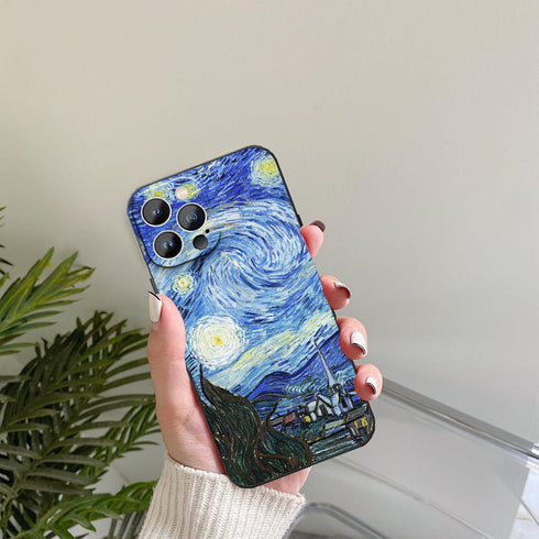 Compatible with iphone 15 Pro Protective Case,Aesthetic Van Gogh Starry Night Ultra Thin TPU Drop Proof Waterproof Shockproof Protective Neutral C...