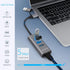 USB 3.0 Hub Ethernet, Aluminum USB C to Ethernet Adapter, 3 Port USB C Hub for Laptop, RJ45 LAN Adapter for 24 inch iMac 2021, New MacBook Pro/Air...