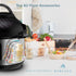 Air Fryer Magnetic Cheat Sheet Set, Instant Air Fryer Cooking Times Chart, Air Fryer Accessories Cooking Program Cheat Sheet, Kitchen Frying Lid C...