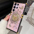 for Samsung Galaxy S24 Ultra Kickstand Case, Cute Luxury Glitter Bling Sparkly Diamond Butterfly with Ring Stand Floral TPU Bumper Shockproof Wome...