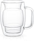 JoyJolt Cadus Glass Coffee Cups Double Wall Insulated Mugs Set of 2 Tea Glasses, 10-Ounces....