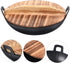 Alipis 1 Set Mini Amphora Wok Household Work Wrought Iron Wooden Cover...