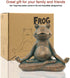 Nacome Meditating Frog Miniature Figurine,Zen Yoga Frog Garden Statue Ornament- Indoor/Outdoor Garden Sculpture for Fairy Garden,Home, Patio,Deck,...