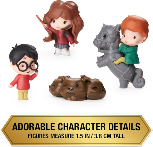 Wizarding World Harry Potter, Micro Magical Moments Scene Gift Set with Exclusive Harry, Hermione, Ron, Fluffy Action Figures & Case, Kids Toys...