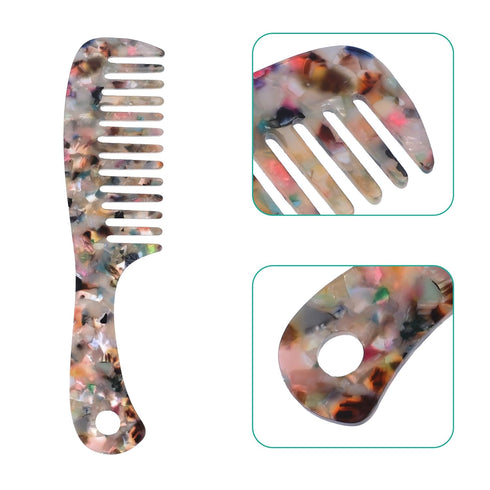 VOCOSTE 1 Pcs Hair Comb Wide Tooth, Anti-Static, for Thick, Curly Hair, Hair Care, Detangling Comb, for Wet and Dry Multicolor...