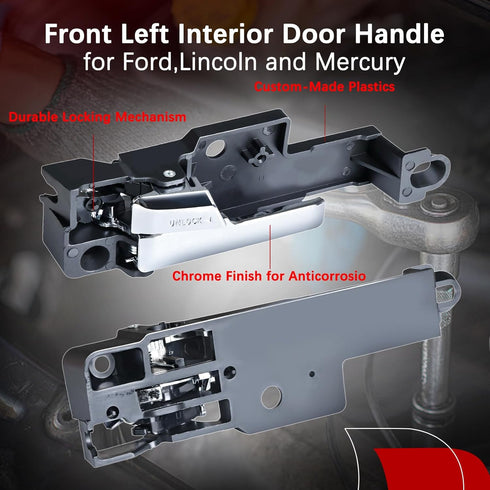 FAERSI Interior Door Handle Front Driver Side for 2006-2012 Ford Fusion, 07-12 Lincoln MKZ & 06 Zephyr, 06-11 Mercury Milan Replaces # 6E5Z-542260...