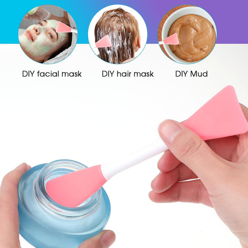Face Mask Applicator, 2 Pcs Reusable Silicone Facial Scrubber Brushes for Applying Skin Care Products Beauty Skincare Supplies Tool Massage Spatul...