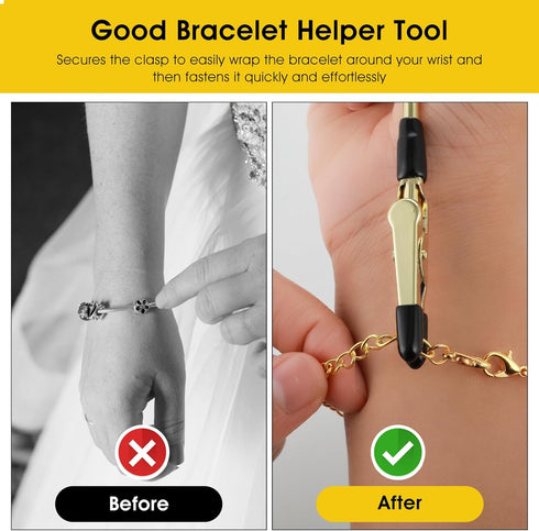 Cobee 3 Pcs Bracelet Clasp Helper Tools, Stainless Steel Portable Jewelry Clasp Helpers Quick Release Fastening and Hooking Equipment for Necklace...