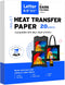 Printers Jack Iron-On Heat Transfer Paper for Dark Fabric 20 Pack 8.5"x11" T-Shirt Transfer Paper for Inkjet Printer Wash Durable, Long Lasting Tr...