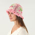 Crochet Bucket Hat for Women Handmade Floral Hat Portable Knitted Elastic Cute Beach Hat for Vacation Traveling...