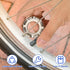 Bicycle Spoke Wrench Tool, Hardened Steel 6-in-1 Spoke Rim Tool for Adjusting and Repairing Bicycle Wheel Tension...