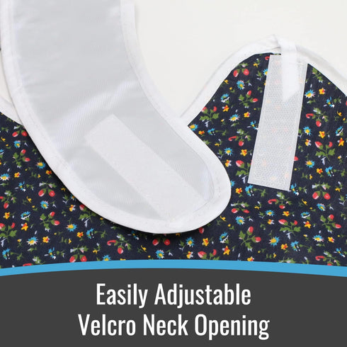 Duro-Med Mealtime Protector, Fancy Print Navy...